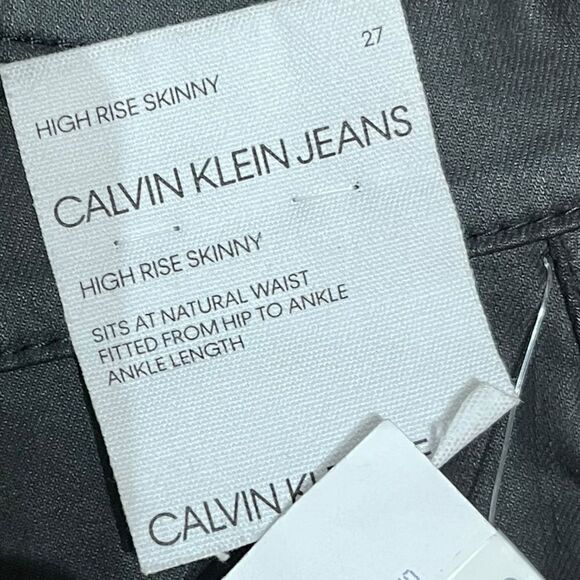 Calvin Klein Jeans Women’s High Rise Skinny Black Pants, Size 27 - Picture 6 of 10
